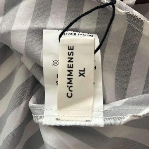 Commense Brown and White Striped Dress - Picture 4 of 6